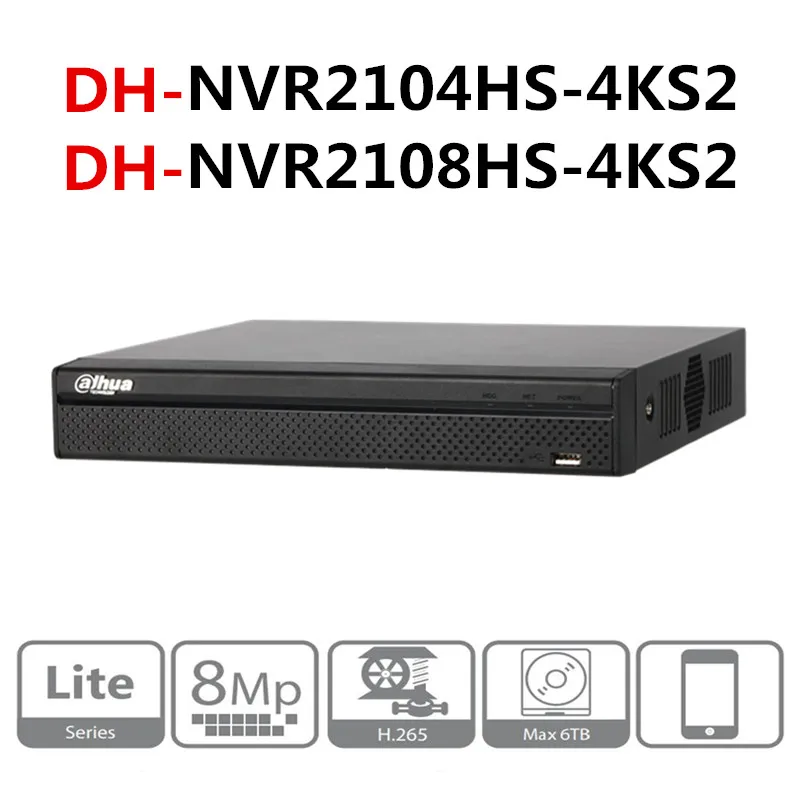 

Original Dahua English NVR2104HS-4KS2 NVR2108HS-4KS2 4/8 Channel Compact 1U Lite 4K H.265 Network Video Recorder