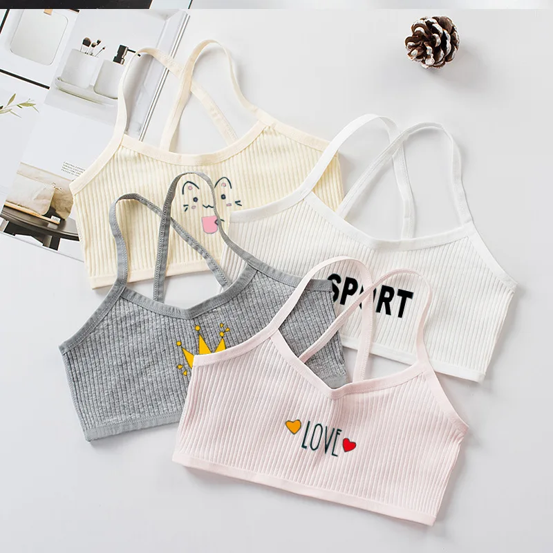 

3 шт., хлопковый лифчик для девочек 8-15 лет