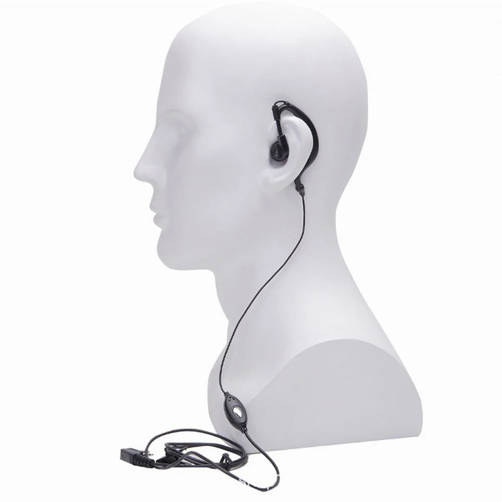 

2 PIN Earpiece Headset PTT MIC 1m Ear Hook Walkie Talkie Earbud Interphone Earphone Earpiece for BAOFENG UV5R/KENWOOD/HYT