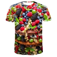 new fashion cool high quality t shirt men or women hot 3d print watermelon grape fruit tshirt short sleeved shirt top tees