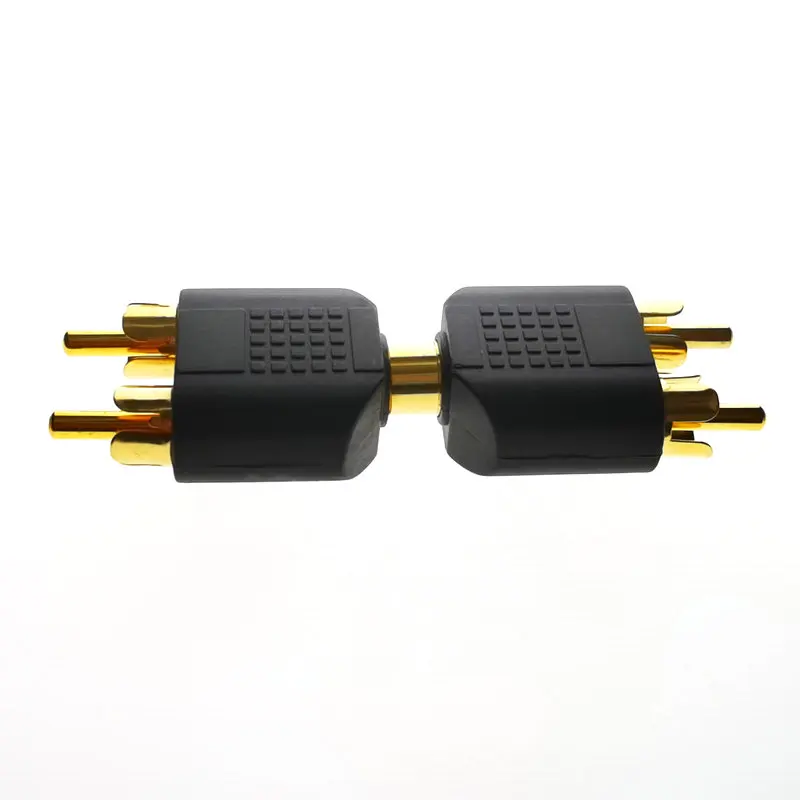 1 шт. Новый позолоченный штекер 24K 3 5 мм на 2 RCA разъема для AV Audio | Электронные