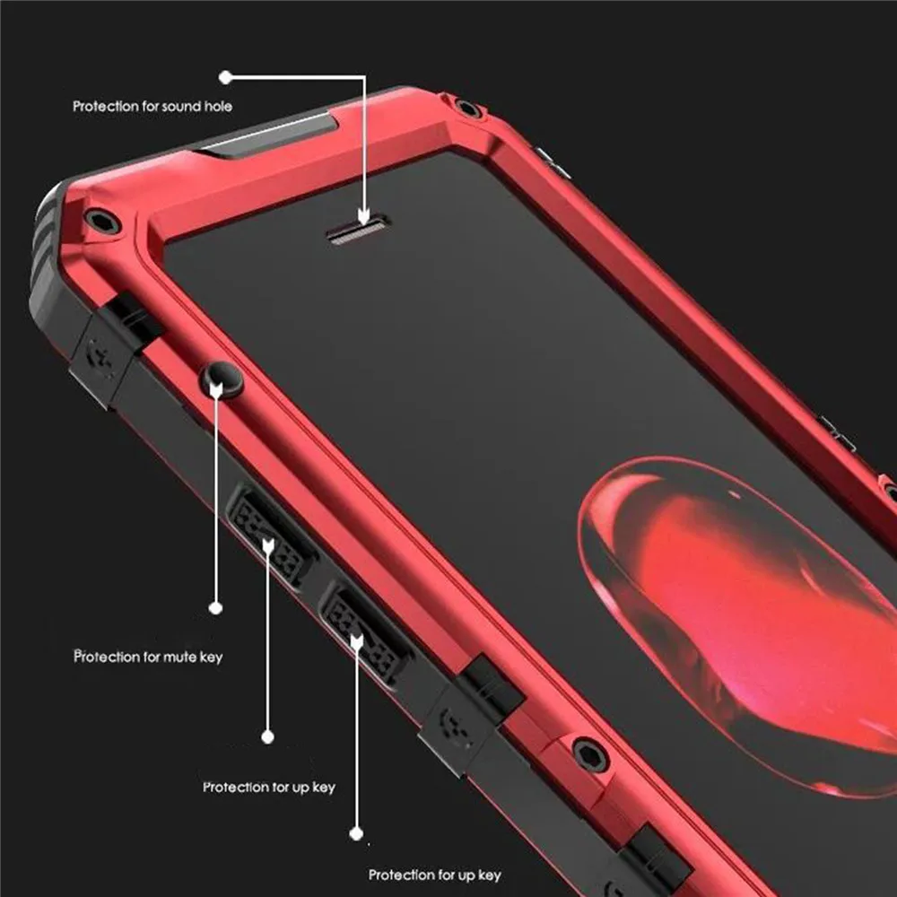 

Phone Protective Cover Waterproof Phone Case Metal Anti-Falling Shell for iPhone12 12mini 12 Pro 12 Pro Max