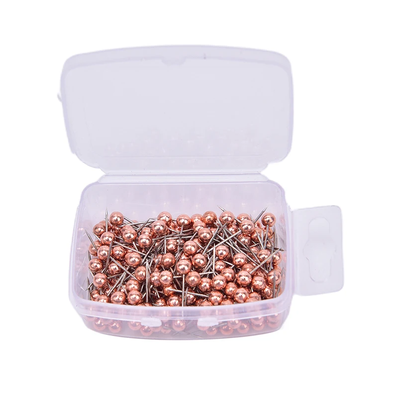 

200pcs/lot Metal Ball Head Pins Decorative Push Pins Thumbtacks Steel Point Bulletin Board Office School Stationery Supplies