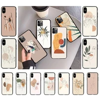 line art sketch flower girl phone case for iphone 11 12 13 mini pro xs max 8 7 6 6s plus x 5s se 2020 xr case