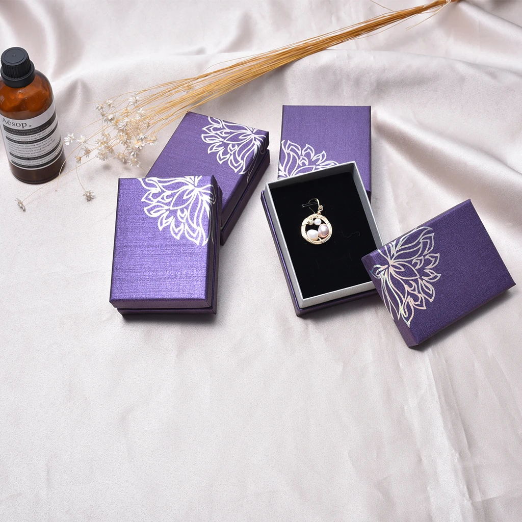 

18 шт коробка ювелирных изделий бархат кольцо коробка Дисплей коробка-Рождество/Юбилей/