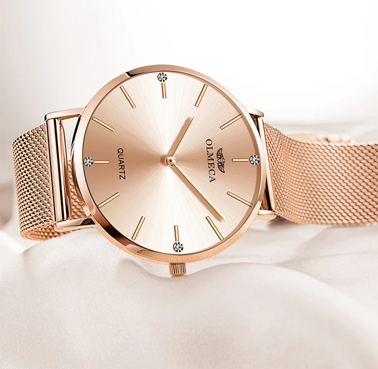 Спортивные женские часы OLMECA Rose Роскошные Брендовые Часы платье Reloj Mujer водонепроницаемые наручные часы