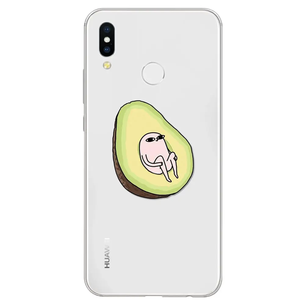 Прозрачный мягкий чехол для телефона из ТПУ по huawei Honor 10i 20i 8X играть 3 9 10 Lite 7A Pro 8S 8C 8 вид 30 10 20 7X авокадо зеленый чехол Coque