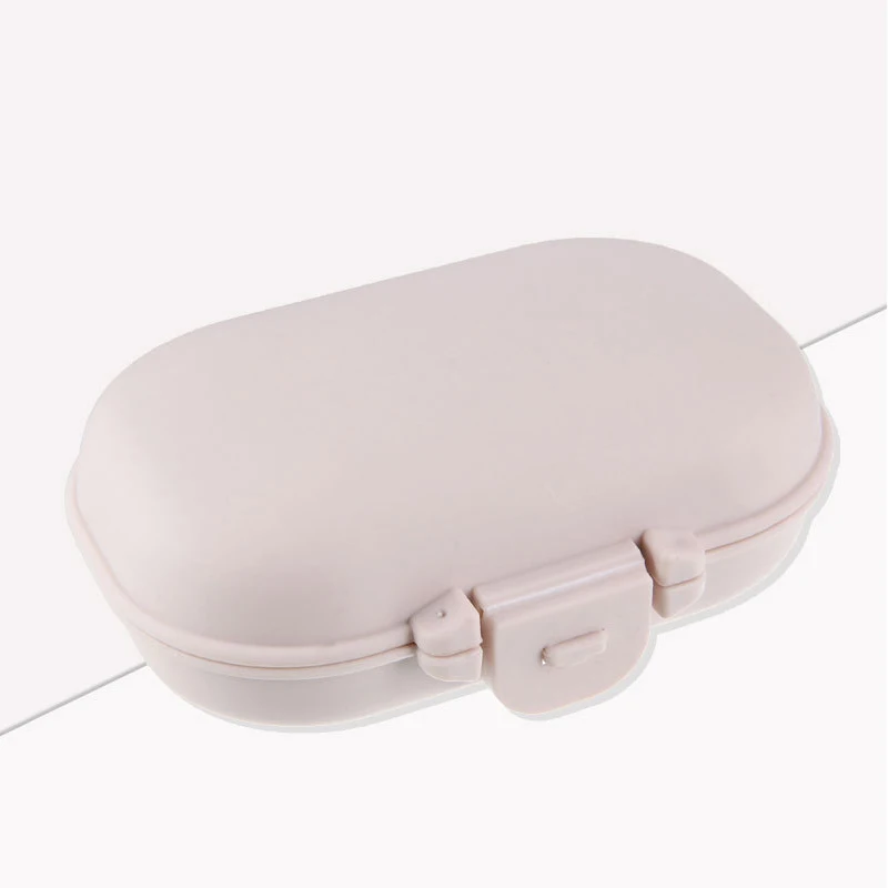 Medicine Box Mini Pill Cases Vitamin Pill Tablet Case Portable Travel Medical Box Pill Splitters Travel Accessories - Цвет: Beige