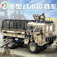 coloqy toy tank military series ww2 heavy tactical truck soldier swat weapon accessories building blocks bricks toys gifts