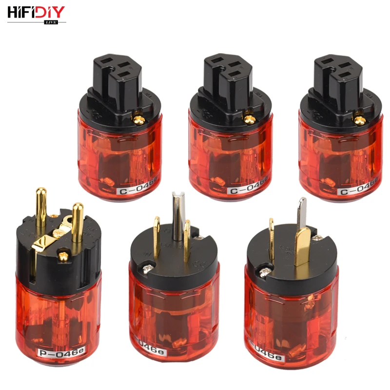 HIFIDIY LIVE EU/US/AU Чистая медь позолоченный разъем питания Хвост Разъем для HIFI аудио