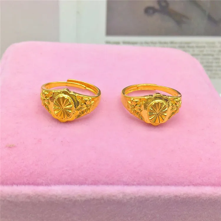 

Women's 14k Gold Ring Thickened Yellow Gold Heart Ring Sunflower Design Ring for Wedding Engagement Jewelry Anniversary Gifts