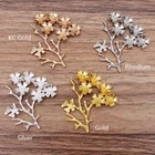 5 шт. 52x44 мм полый цветок лоза лист подвески в виде ветки ювелирные изделия ретро браслет ожерелье подвески талисманы материал для ювелирных изделий DIY