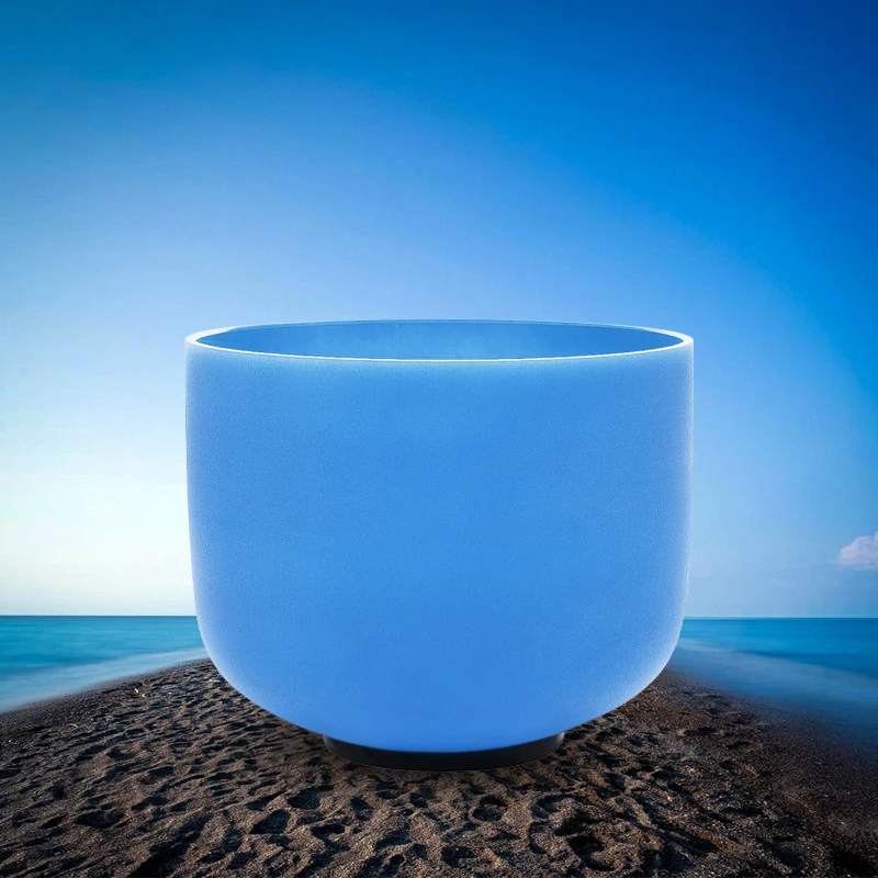 Чакра для горла topфонд G Note голубая цветная матовая кварцевая чаша пения с