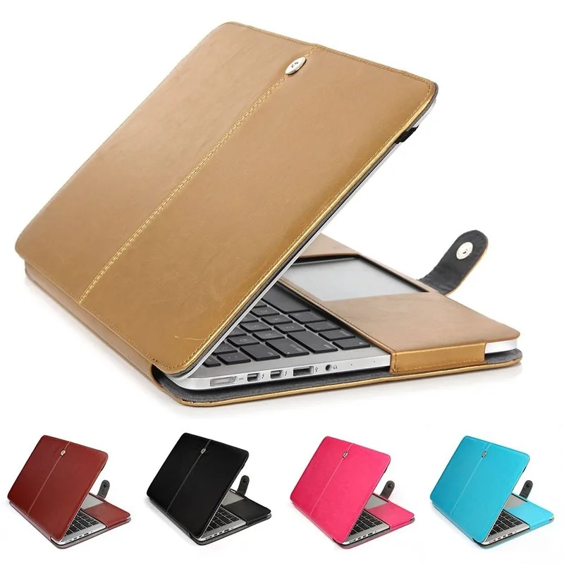 

Basix PU Leather Bag Case For Apple MacBook Air 11 13 A1466/A1369 Book Folio Protect Sleeve Cover for New Air13 New Pro13 2018