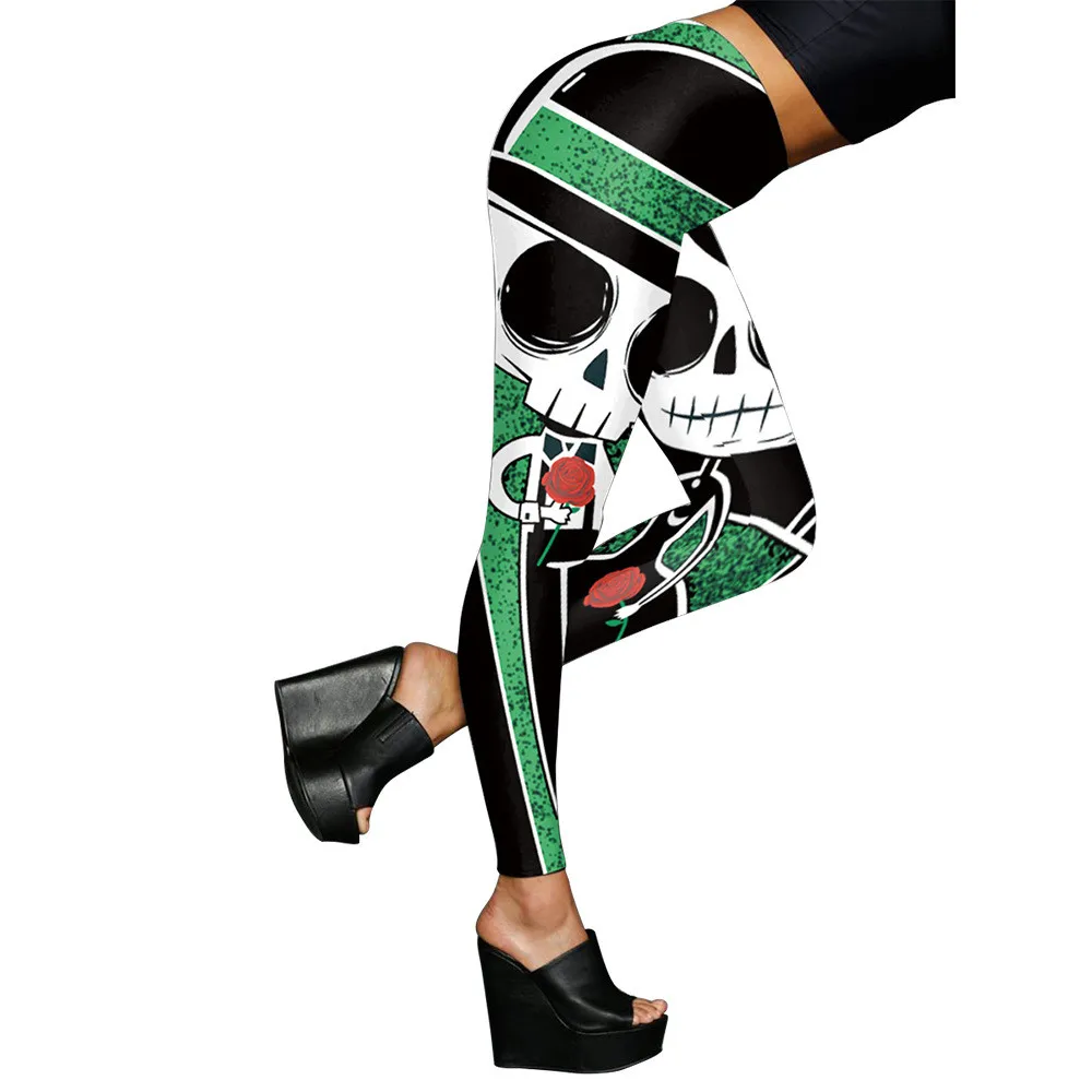 Женские леггинсы Джек Скеллингтона для косплея на Хэллоуин брюки Кошмар перед