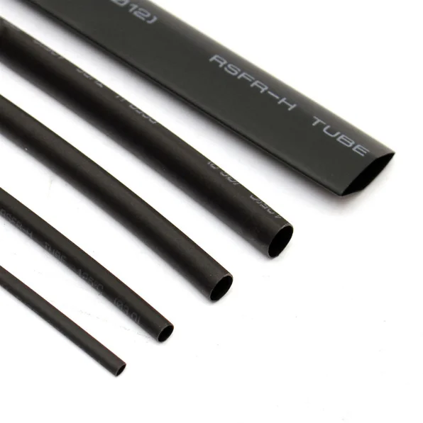 Высокое качество 48 шт. черная Термоусадочная трубка Ассортимент проволока для
