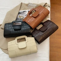crocodile pattern square tote bag fashion new high quality pu leather womens designer handbag chain shoulder messenger bag