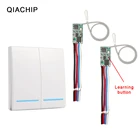 QIACHIP 433 Mhz DC 12 V 24 V 1 CH Беспроводной удаленного Управление rf-приемник Управление; мини-модуль светодиодное освещение, стены Панель переключатель