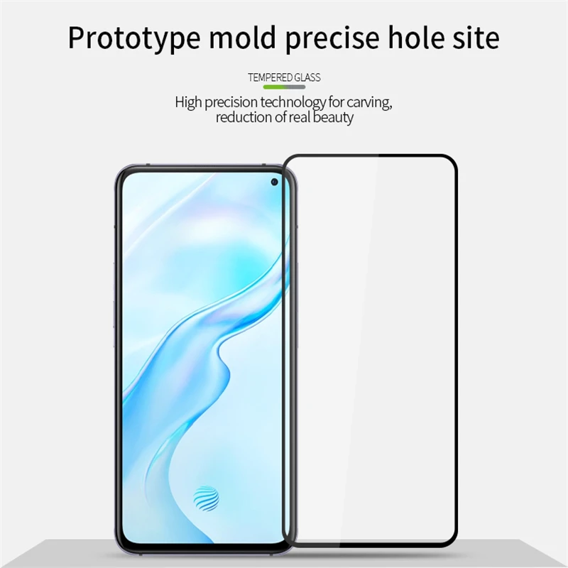 Protector de pantalla de vidrio templado para Vivo X30, cobertura completa, pegamento completo, vidrio Protector de seguridad para tel&eacute;fono Vivo X30-1