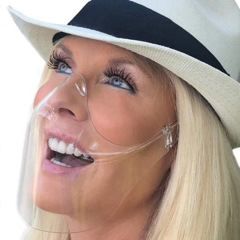 1 шт. маска для лица против брызг прозрачная рта многоразовый щит Защитная экрана