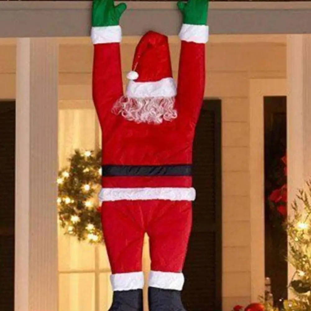 

New Santa Claus Climbing Ladder Electric Santa Claus Doll Christmas Tree Hanging Ornament Outdoor Indoor Door Clothes Decoration