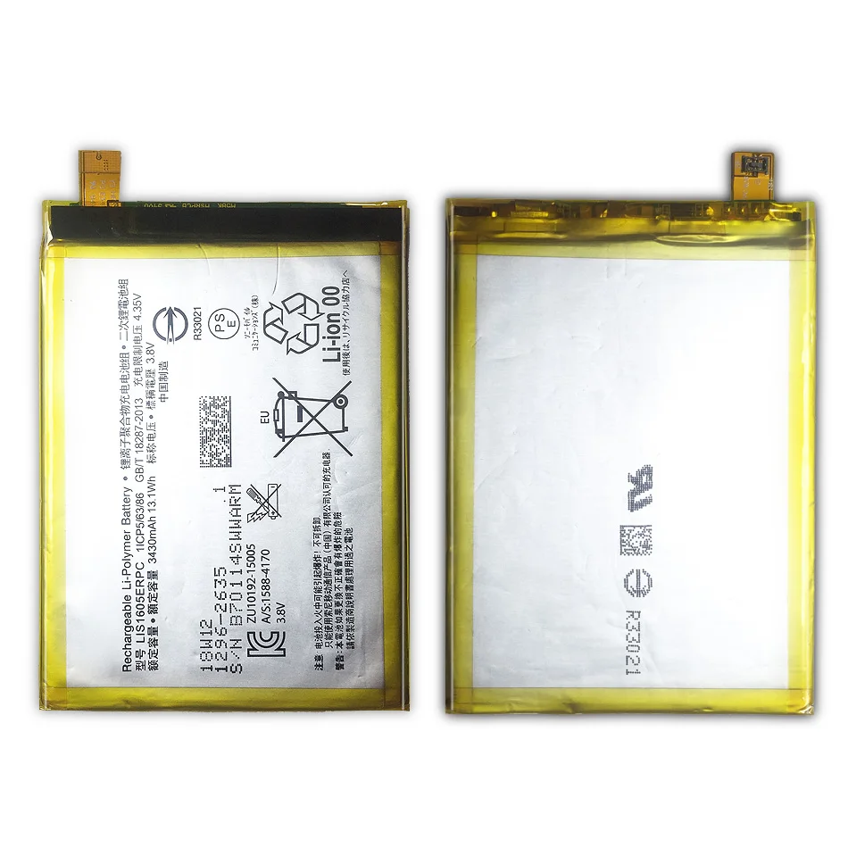Аккумулятор для SONY Xperia Z5 Premium Z5P Dual E6853 E6883 LIS1605ERPC 3430 мАч Подлинная сменная батарея