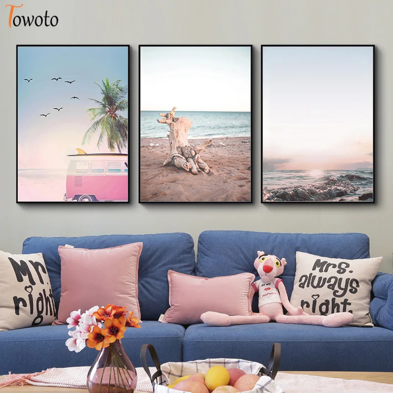 Пейзаж в скандинавском стиле Картина на холсте украшение стену картина для