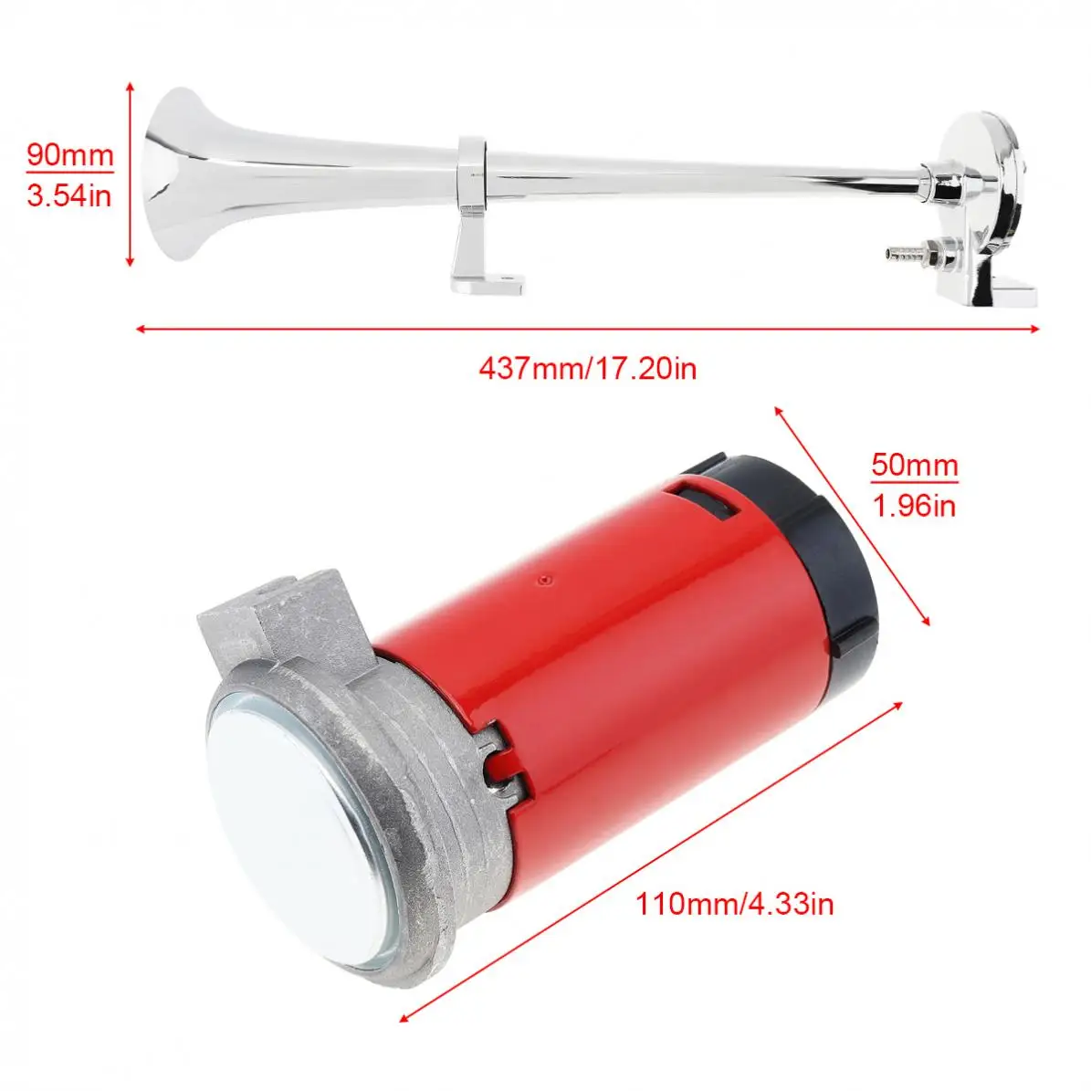Звуковой сигнал 150 дБ 12 В 17 дюймов с компрессором очень громкий | Автомобили и