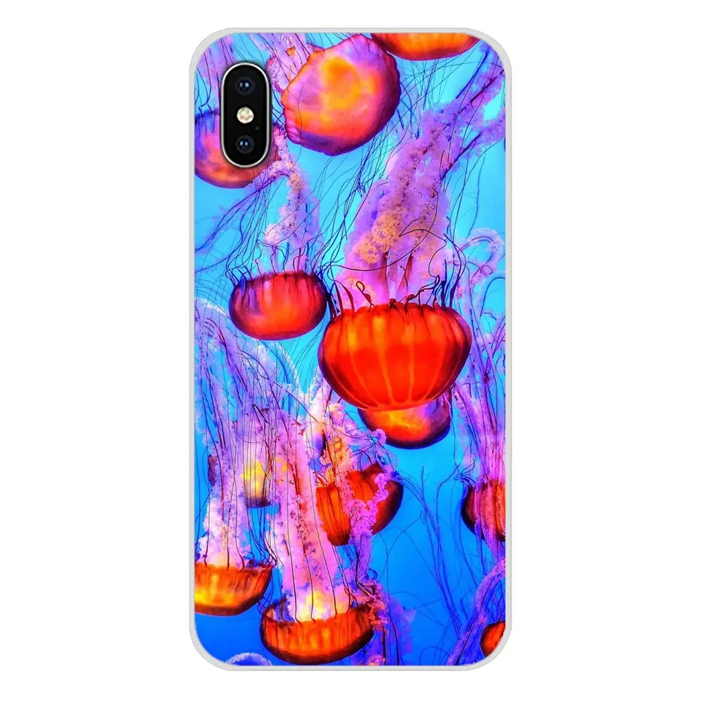 Для Xiaomi Redmi 4A S2 Note 3 3S 4 4X 5 Plus 6 7 6A Pro Pocophone F1 медуза в море цветные мягкие прозрачные