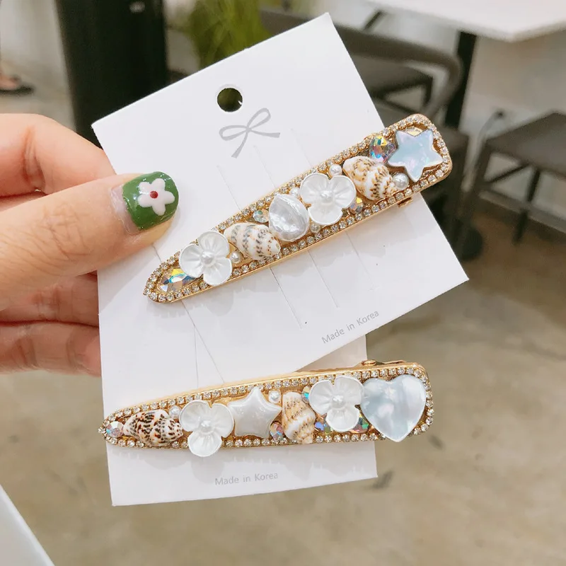 Летняя Морская ракушка заколка для волос женщин звезда шпилька белый гребешок