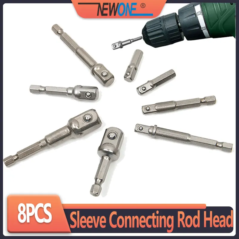 

3Pcs 1/4" 3/8" 1/2" Hex Wrench Sleeve Extension Bar Drive Power Drill Bit Socket Driver Adapter Set 1/4'' 3/8'' 1/2''& 50mm Long