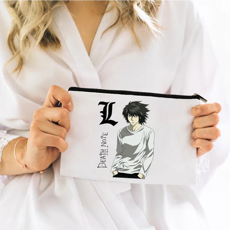 

Death Note Cosmetic Bag for Makeup Mini Pouch Travel Storage Woman Bags Free Shipping Make Up Organizer Women's Handbags Kawaii