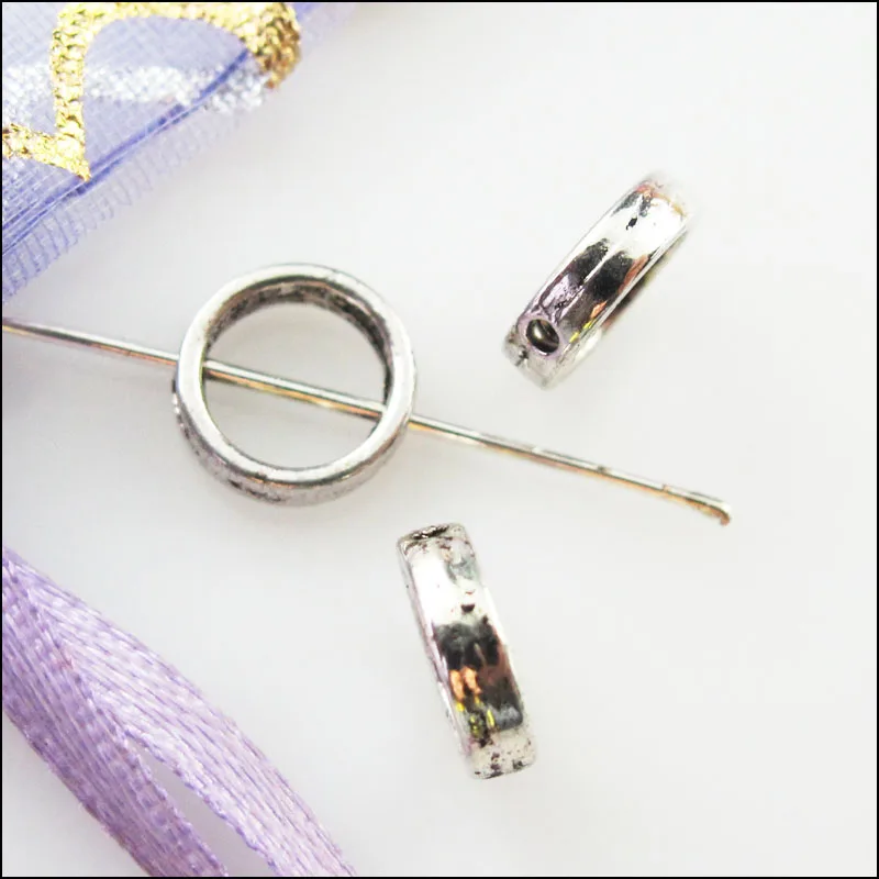 80 шт. тибетские серебряные круглые бусины-Распорки 8 5 мм