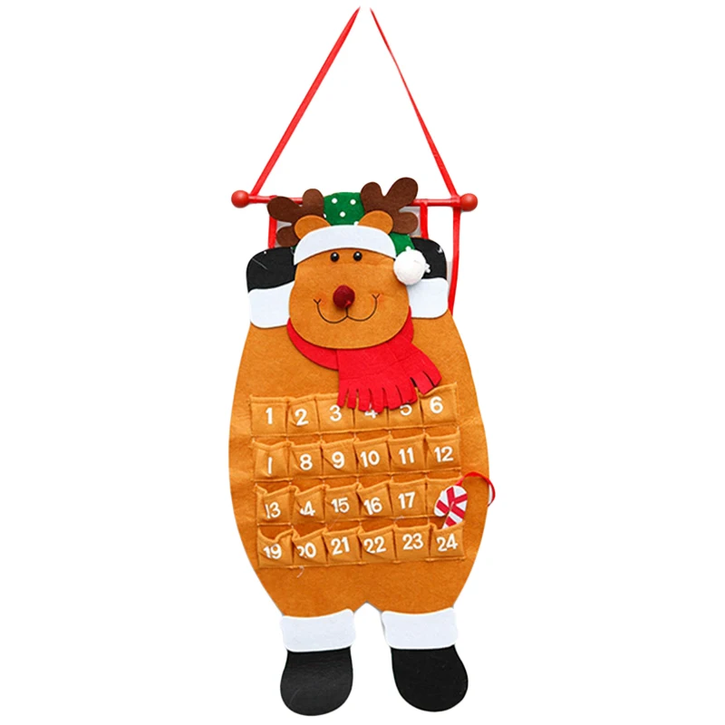 Merry Christmas Decor for Home Santa Claus Snowman Wall Calendar | Дом и сад
