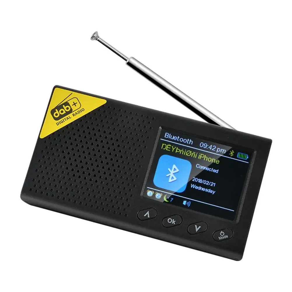 

Портативное цифровое Bluetooth-радио DAB/DAB + и FM-приемник, перезаряжаемое радио, FM-радио, приемник, цифровое стерео радио, Bluetooth