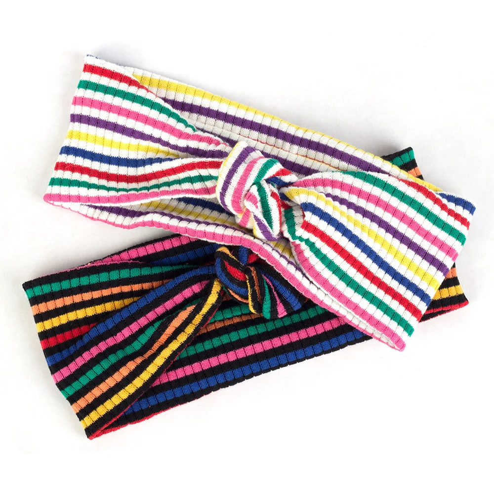 Модные красочные женские богемные крест ободок с бантом Твист головной убор