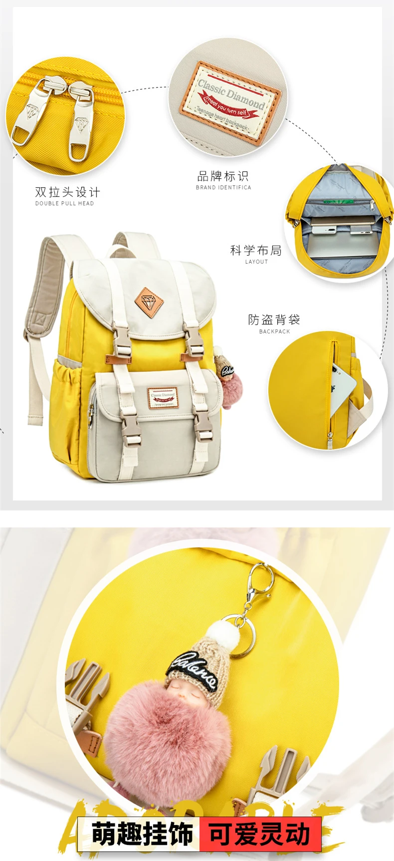 Macarons Mochila Feminina, женский рюкзак, Студенческая сумка для книг, Водонепроницаемый Школьный рюкзак, большой рюкзак для путешествий, милые сумки для девочек Rugzak