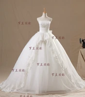free shipping bride cheap robe de soiree 2016 new fashion casamento vestidos de noiva bow wedding dresses bridal ball gown