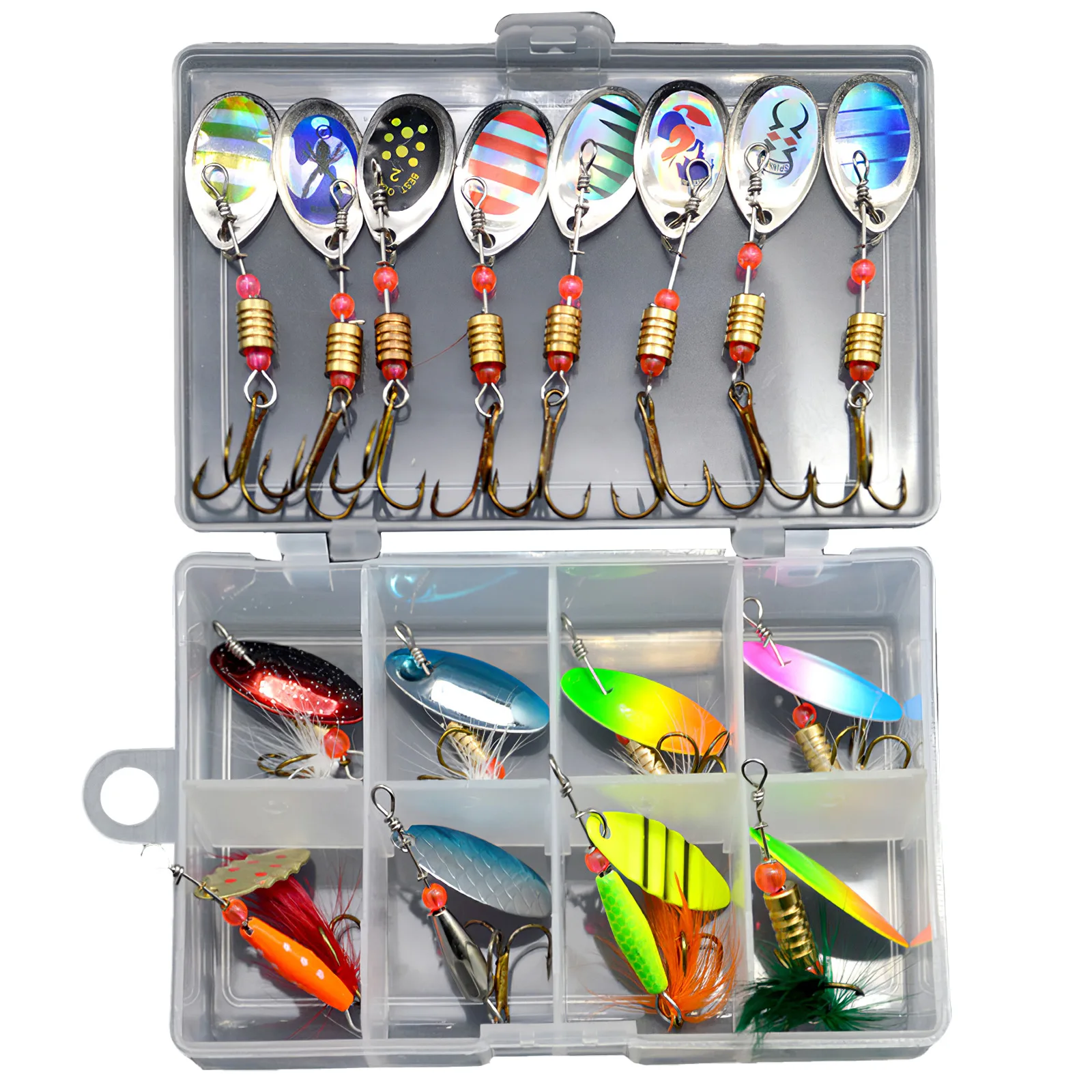 

Блесна для спиннинга, рыболовные приманки, жесткие приманки, комплект износостойких рыболовных снастей, набор искусственных приманок с бле...