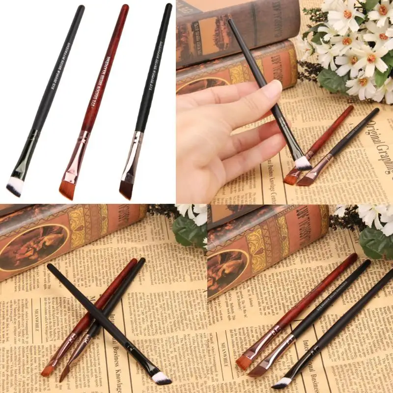 Профессиональная угловая кисть для бровей подводка глаз косметический