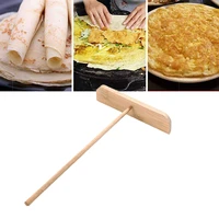 1pc diy wooden kitchen t shaped egg cake stick heat crepe maker pancake batter wooden spreader stick new