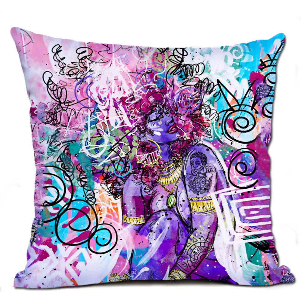 Мультяшная наволочка с принтом персонажа подушка милым выражением Полиэстер