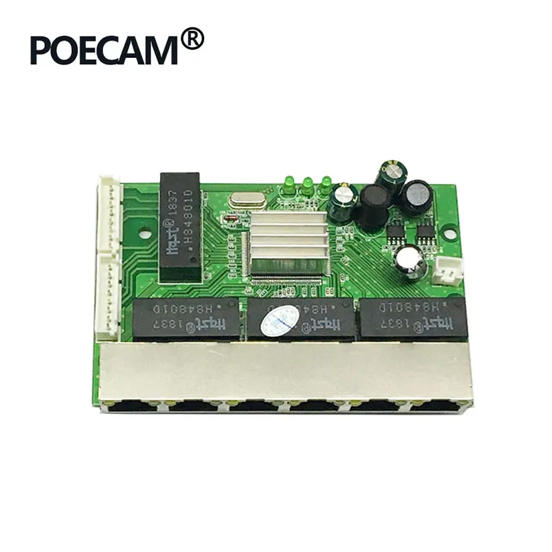 8 портовый гигабитный коммутационный модуль Unmanage 6 s 10/100 Мбит/с Rj45 2 шт. контактный