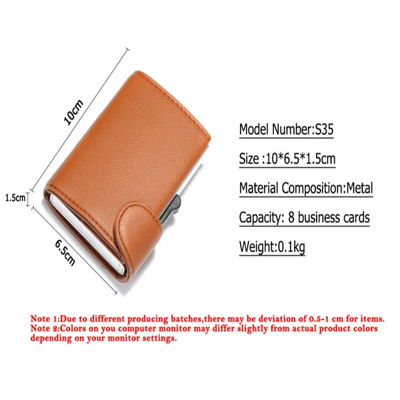 RFID держатель для карт Pop Up Blocking чехол денег защита минималистичный кошелек