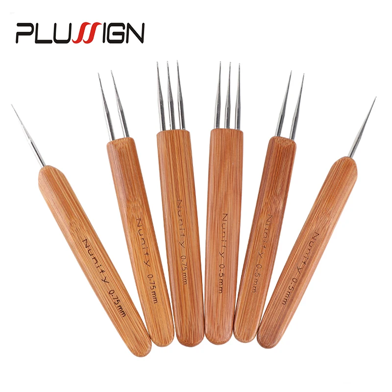 Plussign Crochet Needles For Hair Dreadlock Needle Tool For Braid Craft Hot Selling Crochet Hook For Dreadlocks 0.5Mm 0.75Mm