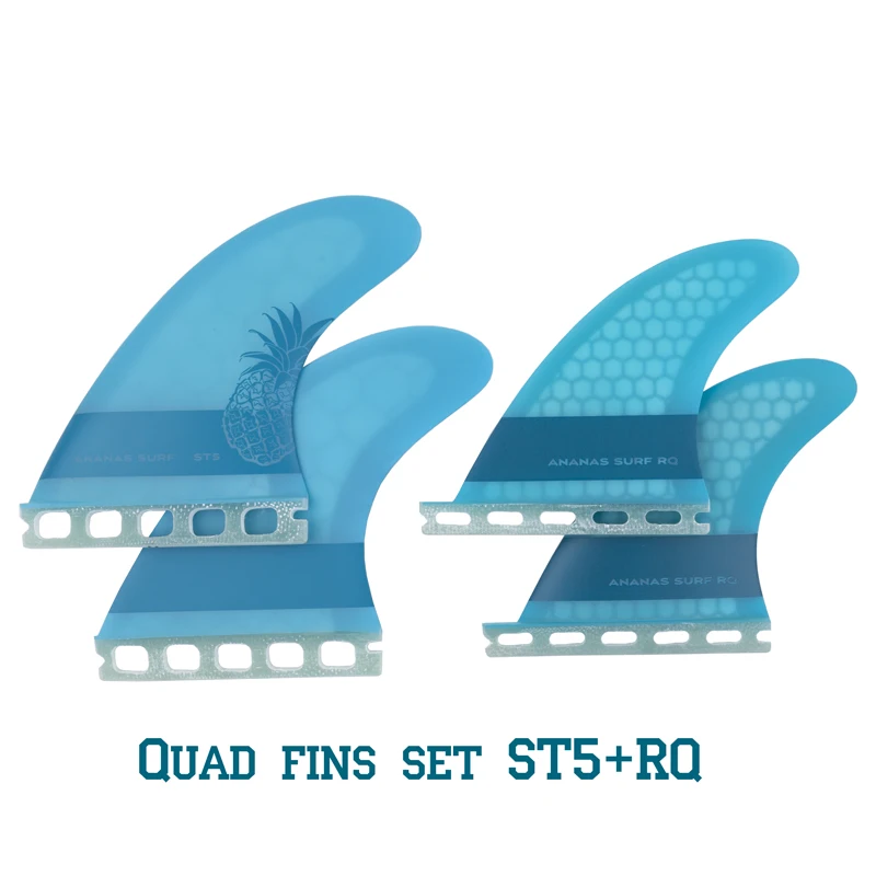 Quad set ST5 and RQ Ananas Surf ласты для серфинга, два 2 плавника, quad, будущая Базовая Плавник Набор kitesurfboard wakesurf sup аксессуары - Цвет: Quad set ST5 and RQ