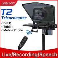 t2 teleprompter for canon nikon sony camera dslr photo studio for ipad smartphone interview teleprompter video camera