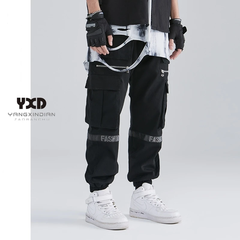 

Joggers Cargo Pants for Men Casual Hip Hop Pocket Male Trousers Sweatpants Streetwear Loose Techwear Pants Man Cotton Army Pants