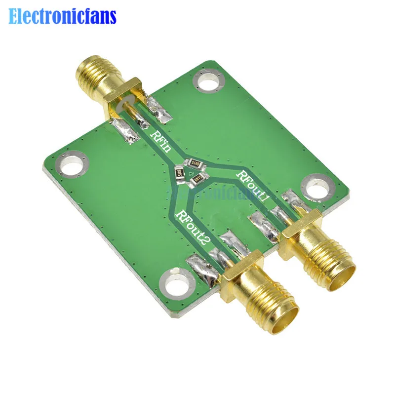 DC-5G RF Microwave Resistor Power Distributor Module Microwave Power Splitter Radio Frequency Divider 1 split 2 SMA-K 33*33mm