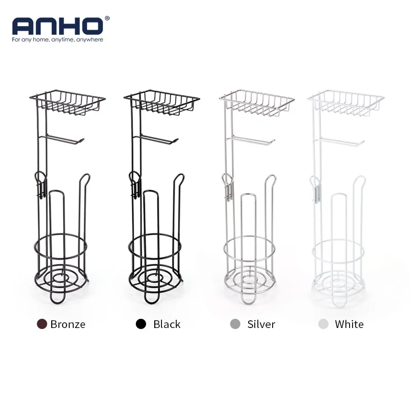 multi functional toilet paper roll tissue holder stand bathroom accessories shelves organizer storage bronze black white silver free global shipping